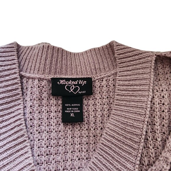 Hooked up by IOT Dusty Mauve Sweater Size XL - Picture 5 of 5